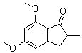 2,3-Dihydro-5,7-dimethoxy-2-methyl-1H-inden-1-one molecular structure (CAS 61227-52-9)