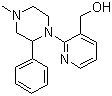 CAS 登录号：61337-89-1, 2-(4-甲基-2-苯基-1-哌嗪基)-3-吡啶甲醇