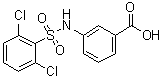 structure of CAS# 613658-25-6, 3-[[(2,6-二氯苯基)磺酰基]氨基]苯甲酸