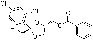 CAS # 61397-56-6, cis-2-(Bromomethyl)-2-(2,4-dichlorophenyl)-1,3-dioxolane-4-ylmethyl benzoate, [(2S,4S)-2-(Bromomethyl)-2-(2,4-dichlorophenyl)-1,3-dioxolan-4-yl]methyl benzoate