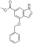 structure of CAS# 61545-36-6, 4-(苄氧基)-6-吲哚羧酸甲酯