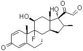 CAS # 61558-12-1, (11beta,16beta)-9-Fluoro-11,17-dihydroxy-16-methyl-3,20-dioxopregna-1,4-dien-21-al