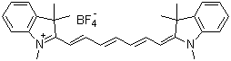 CAS # 61575-73-3, 1,3,3-Trimethyl-2-[(1E,3E,5E)-7-(1,3,3-trimethyl-2,3-dihydro-1H-2-indolyliden)-1,3,5-heptatrienyl]-3H-indolium tetrafluoroborate