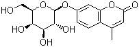 structure of CAS# 6160-78-7, 4-甲基伞形酮酰-beta-D-吡喃糖苷