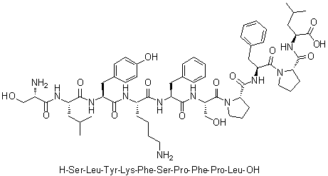CAS 登录号：616208-88-9, L-丝氨酰-L-亮氨酰-L-酪氨酰-L-赖氨酰-L-苯丙氨酰-L-丝氨酰-L-脯氨酰-L-苯丙氨酰-L-脯氨酰-L-亮氨酸
