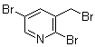 structure of CAS# 61686-65-5, 2,5-二溴-3-(溴甲基)吡啶