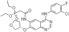 structure of CAS# 618061-76-0, P-[2-[[4-[(3-氯-4-氟苯基)氨基]-7-[[(3S)-四氢-3-呋喃基]氧基-6-喹唑啉基]氨基]-2-氧代乙基]膦酸二乙酯