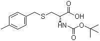 structure of CAS# 61925-78-8, N-(叔丁氧羰基)-S-(4-甲基苄基)-D-半胱氨酸