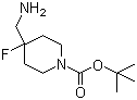 structure of CAS# 620611-27-0, 4-(氨甲基)-4-氟哌啶-1-羧酸叔丁酯