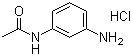 CAS # 621-35-2, 3'-Aminoacetanilide hydrochloride, N-Acetyl-m-phenylenediamine hydrochloride, 3-Acetamidoanilinium chloride