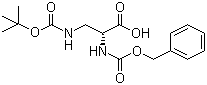 structure of CAS# 62234-36-0, N-苄氧羰基-N'-叔丁氧羰基-D-2,3-二氨基丙酸
