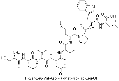CAS 登录号：622837-66-5, L-丝氨酰-L-亮氨酰-L-缬氨酰-L-alpha-天冬氨酰-L-缬氨酰-L-蛋氨酰-L-脯氨酰-L-色氨酰-L-亮氨酸