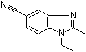 structure of CAS# 62306-08-5, 1-乙基-2-甲基-5-氰基苯并咪唑