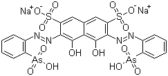 CAS 登录号：62337-00-2, 偶氮胂 III 二钠盐, 偶砷偶氮二钠盐