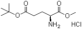 structure of CAS# 6234-01-1, L-Glutamic acid 5-tert-butyl 1-methyl ester hydrochloride