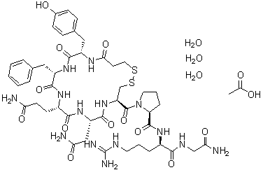 CAS 登录号：62357-86-2, 去氨加压素乙酸盐三水合物