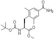 structure of CAS# 623950-05-0, 4-(氨基羰基)-N-[(1,1-二甲基乙氧基)羰基]-2,6-二甲基-L-苯丙氨酸甲酯
