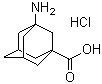 CAS # 6240-01-3, 3-Amino-1-adamantanecarboxylic acid hydrochloride, 3-Aminotricyclo[3.3.1.1(3,7)]decane-1-carboxylic acid hydrochloride