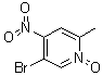 structure of CAS# 62516-08-9, 5-溴-2-甲基-4-硝基吡啶 N-氧化物