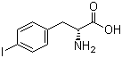 structure of CAS# 62561-75-5, 4-碘-D-苯丙氨酸