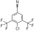 structure of CAS# 62584-30-9, 4-氯-3,5-二(三氟甲基)苯甲腈
