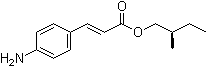 (2E)-3-(4-Aminophenyl)-2-propenoic acid (2R)-2-methylbutyl ester molecular structure (CAS 62742-50-1)