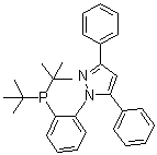 structure of CAS# 628333-86-8, 1-[2-[二叔丁基膦基]苯基]-3,5-二苯基-1H-吡唑