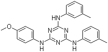 structure of CAS# 628725-21-3, 2-对甲氧苯胺基-4,6-二间甲苯胺基-1,3,5-三嗪