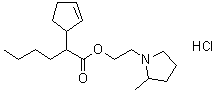 CAS 登录号：6291-45-8, alpha-丁基-2-环戊烯-1-乙酸 2-(2-甲基-1-吡咯烷基)乙基酯盐酸盐