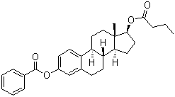 structure of CAS# 63042-18-2, 雌二醇-3-苯甲酸-17-丁酸酯
