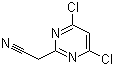 structure of CAS# 63155-43-1, 4,6-Dichloro-2-pyrimidineacetonitrile
