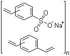 CAS 登录号：63182-08-1, 二乙烯基苯与乙烯基苯磺酸钠的聚合物