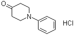 structure of CAS# 6328-93-4, 1-苯基-4-哌啶酮盐酸盐