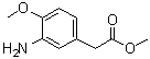 structure of CAS# 63304-82-5, 3-Amino-4-methoxybenzeneacetic acid methyl ester