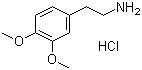 structure of CAS# 635-85-8, 3,4-Dimethoxyphenethylamine hydrochloride