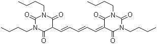 CAS # 63560-89-4, 1,3-Dibutyl-5-[5-(1,3-dibutylhexahydro-2,4,6-trioxo-5-pyrimidinyl)-2,4-pentadien-1-ylidene]-2,4,6(1H,3H,5H)pyrimidinetrione