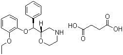CAS 登录号：635724-55-9, 恶泼西汀丁二酸盐, (2S)-2-[(S)-(2-乙氧基苯氧基)苯甲基]吗啉丁二酸盐
