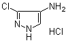 structure of CAS# 63680-90-0, 3-氯-1H-吡唑-4-胺盐酸盐
