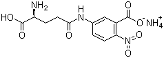 structure of CAS# 63699-78-5, (S)-5-[(4-氨基-4-羧基-1-氧代丁基)氨基]-2-硝基苯甲酸单铵盐