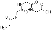 structure of CAS# 637-84-3, N-[N-(N-甘氨酰甘氨酰)甘氨酰]-甘氨酸