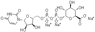 structure of CAS# 63700-19-6, 二磷酸尿苷-葡萄糖醛酸三钠盐