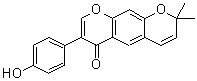 CAS # 63807-86-3, Erythrinin A, 7-(4-Hydroxyphenyl)-2,2-dimethyl-2H,6H-benzo[1,2-b:5,4-b']dipyran-6-one