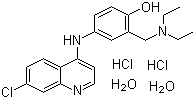 structure of CAS# 6398-98-7, Amodiaquin dihydrochloride dihydrate