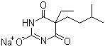CAS # 64-43-7, Amytal sodium, Sodium 5-ethyl-5-(3-methylbutyl)-4,6-dioxo-1H-pyrimidin-2-olate