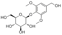 CAS 登录号：64121-98-8, Di-O-methylcrenatin, 4-(羟基甲基)-2,6-二甲氧基苯基 beta-D-吡喃葡萄糖甙