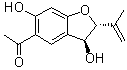 structure of CAS# 64185-57-5, 1-[(2R,3S)-2,3-二氢-3,6-二羟基-2-(1-甲基乙烯基)-5-苯并呋喃基]乙酮