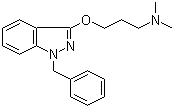 CAS 登录号：642-72-8, 苄达明, 1-苄基-3-[3-(二甲基氨基)丙氧基]-1H-吲唑