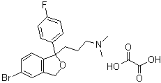 CAS 登录号：64372-43-6, 5-溴-1-(4-氟苯基)-1,3-二氢-N,N-二甲基-1-异苯并呋喃丙胺草酸盐