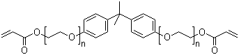 structure of CAS# 64401-02-1, 双酚 A 聚氧乙烯醚二丙烯酸酯