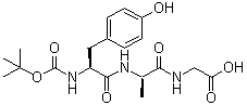 structure of CAS# 64410-47-5, N-叔丁氧羰基-L-酪氨酰-D-丙氨酰甘氨酸